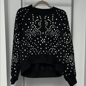 Black Sweatshirt with silver Embellishments